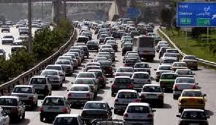ترافیک سنگین آزادراه قزوین-تهران
